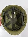 U.S. Army Liner parachutists helmet, dated 1983. Including a sweatband and cotton chinstrap. Unused