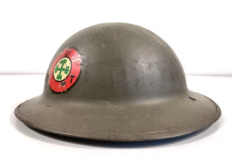 Portugal Stahlhelm 30iger Jahre, Originallack und Abzeichen