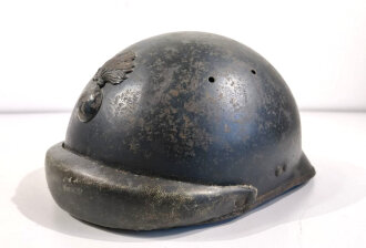 Frankreich, Stahlhelm für Panzertruppen Modell 1935.  Blauer Originallack