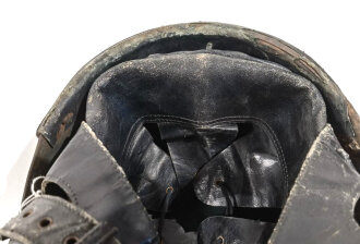 Frankreich, Stahlhelm für Panzertruppen Modell 1935.  Blauer Originallack