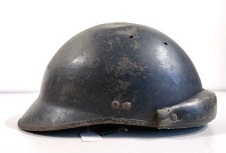 Frankreich, Stahlhelm für Panzertruppen Modell 1935.  Blauer Originallack