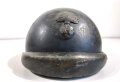 Frankreich, Stahlhelm für Panzertruppen Modell 1935.  Blauer Originallack