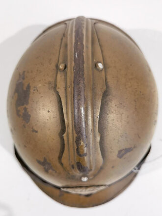 Belgien 1.Weltkrieg, Stahlhelm Modell 1915. Zusammengehöriges Stück, Originallack