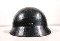 Frankreich, Stahlhelm für Panzertruppen Modell 1935.  Schwarzer Originallack