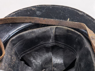 Belgien 2.Weltkrieg, Stahlhelm Modell 1926 für Angehörige der Polizei ( schwarz lackiert )