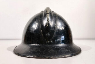 Belgien 2.Weltkrieg, Stahlhelm Modell 1926 für Angehörige der Polizei ( schwarz lackiert )
