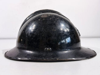 Belgien 2.Weltkrieg, Stahlhelm Modell 1926 für Angehörige der Polizei ( schwarz lackiert )