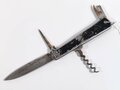 Taschenmesser aus der Zeit des 1.Weltkrieg im Stil des " Mercator" Messers. Schwarzer Originallack
