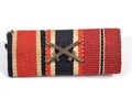 3er Bandspange Eisernes Kreuz 2. Klasse 1939 / Kriegsverdienstkreuz 2. Klasse mit Schwerter / Winterschlacht im Osten.