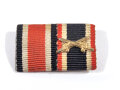 2er Bandspange. Eisernes Kreuz 2. Klasse 1939 und Kriegsverdienstkreuz mit Schwertern 2. Klasse. Getragenes Stück