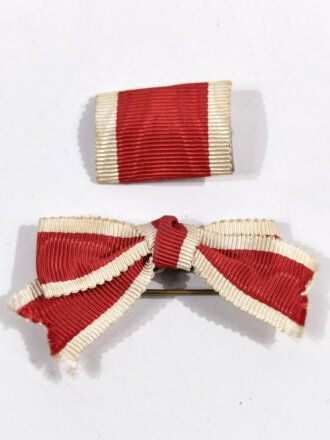 Bandspange und Damenschleife für die " Medaille der Deutschen Volkspflege". Sehr schöner Zustand. Selten zu finden