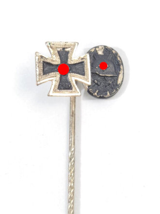 Miniatur 9 mm Eisernes Kreuz und Verwundetenabzeichen...