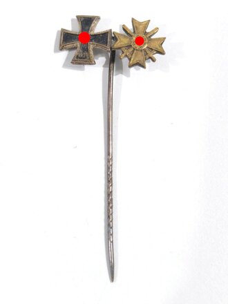 Miniatur 9 mm Eisernes Kreuz und Kriegsverdienstkreuz mit Schwerter 2. Klasse