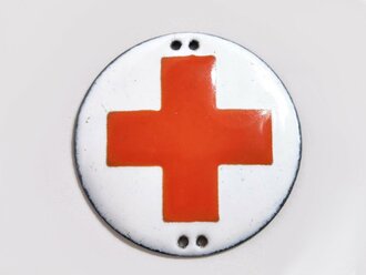 Kaiserreich und 1.Weltkrieg, emailliertes Mützen- und Taschenabzeichen 40mm  für Angehörige des deutschen Roten Kreuz in sehr gutem Zustand