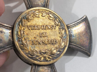 Preussen, Kreuz des allgemeinen Ehrenzeichens  am Band, Ritzmarke "W" für Johann Wagner & Sohn in Berlin