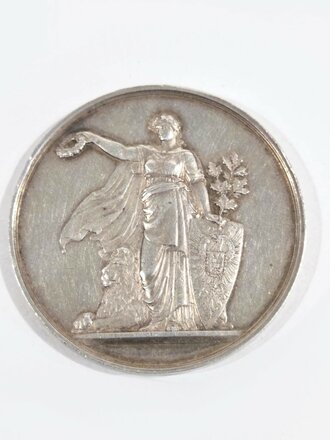 Nicht tragbare Medaille  anlässlich des " V.Deutsches Bundesschiessen Stuttgart  1875"  Guter Zustand