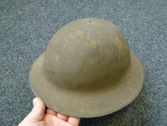 US Army WWI, steel helmet, original paint and liner, untouched example