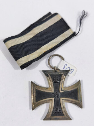 Eisernes Kreuz 2.Klasse 1914, Hersteller " 800" im Bandring für Carl Dillenius