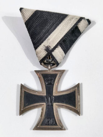 Eisernes Kreuz 2.Klasse 1914 / Trageweise Österreich an Dreiecksband, Hersteller "CD 800" für Carl Dillenius