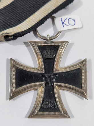 Eisernes Kreuz 2.Klasse 1914, Hersteller "K.O." im Bandring für Klein & Quenzer, Oberstein auch mit Silberstempel