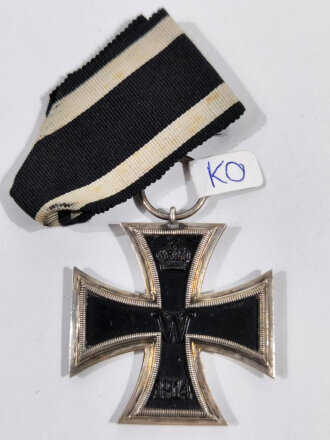 Eisernes Kreuz 2.Klasse 1914, Hersteller "K.O." im Bandring für Klein & Quenzer, Oberstein auch mit Silberstempel