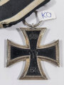 Eisernes Kreuz 2.Klasse 1914, Hersteller "K.O." im Bandring für Klein & Quenzer, Oberstein auch mit Silberstempel