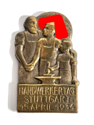 Blechabzeichen Handwerkertag Stuttgart 1934
