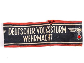 Armbinde "Deutscher Volkssturm Wehrmacht" getragenes Stück