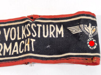 Armbinde "Deutscher Volkssturm Wehrmacht" getragenes Stück