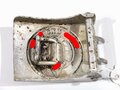 Koppelschloss für Angehörige der Hitlerjugend aus Aluminium, Hersteller M4/39