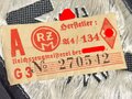 HJ Leistungsabzeichen Silber,  Stoff Ausführung für Sportanzug. Rückseitig mit RZM Ettiket.