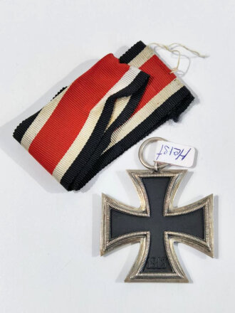 Eisernes Kreuz 2. Klasse 1939 mit Hersteller 55 im Bandring für " Firma Hammer & Söhne, Geringswalde " / Hakenkreuz mit voller Schwärzung