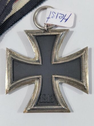 Eisernes Kreuz 2. Klasse 1939 mit Hersteller 55 im Bandring für " Firma Hammer & Söhne, Geringswalde " / Hakenkreuz mit voller Schwärzung