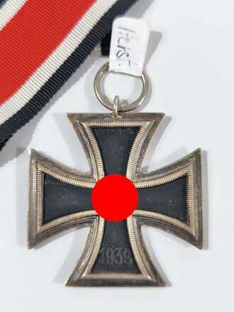Eisernes Kreuz 2. Klasse 1939 mit Hersteller 44 im Bandring für " Jakob Bengel, Idar Oberstein " selten / Hakenkreuz mit voller Schwärzung