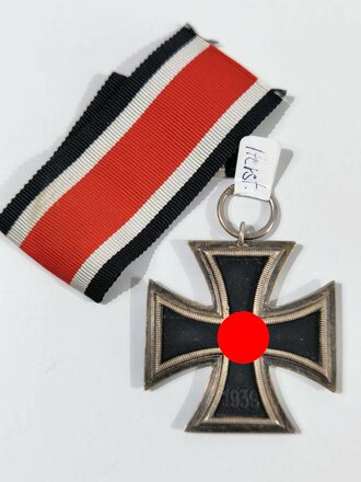 Eisernes Kreuz 2. Klasse 1939 mit Hersteller 44 im Bandring für " Jakob Bengel, Idar Oberstein " selten / Hakenkreuz mit voller Schwärzung