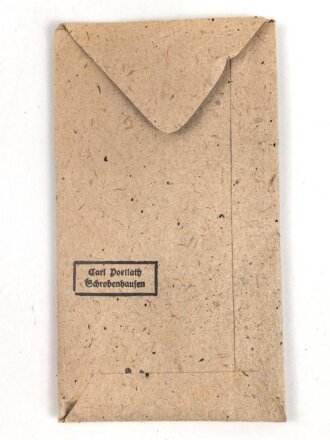 Deutsches Schutzwall Ehrenzeichen. Zink, in Tüte von Carl Poellath Schrobenhausen, das Band ist eine neuzeitliche Anfertigung.