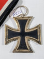 Eisernes Kreuz 2. Klasse 1939 mit Hersteller 123 im Bandring für " Beck, Hassinger & Co, Straßburg" sehr seltene Variante / Hakenkreuz mit voller Schwärzung