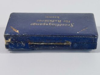 Etui zur Frontflugspange für Aufklärer in Bronze. Etui Defekt