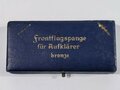 Etui zur Frontflugspange für Aufklärer in Bronze. Etui Defekt