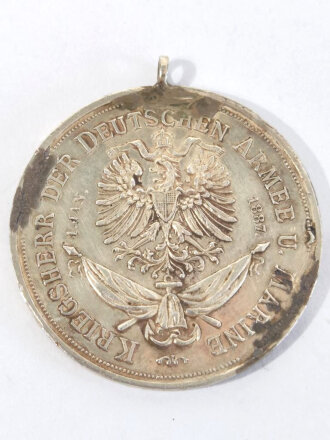 Tragbare Medaille Kriegherr der Deutschen Armee / Buntmetall / Durchmesser 33 mm