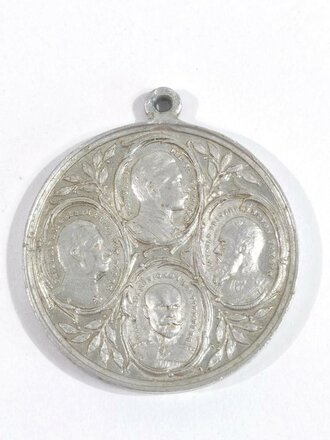 Tragbare Medaille 1905 Wilhelm II- Erinnerung an das Kaiser Manöver 1905/ Aluminium / Durchmesser 39 mm