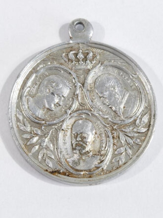 Tragbare Medaille Erinnerung an das Corps- Manöver-1907 / Aluminium / Durchmesser 33 mm