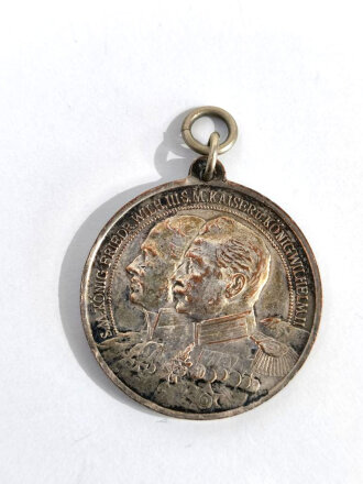 Tragbare Medaille 1913" 100 Jährige jubelfeier des Infanterie Reg. von Horn " / Kupfer versilbert / Durchmesser 33 mm