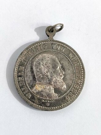 Tragbare Medaille Württemberg " Erinnerung an Ludwigsburg 25.2.1915 Furchtlos & Treu " /  Aluminium / Durchmesser 33 mm