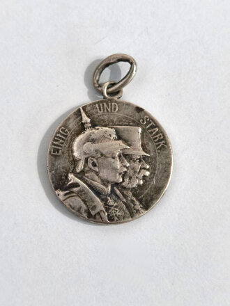 Tragbare Medaille " Ewig und Stark / Gott mit Uns "   Silber / Durchmesser 19 mm