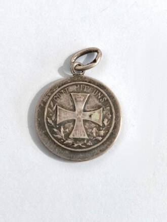 Tragbare Medaille " Ewig und Stark / Gott mit Uns "   Silber / Durchmesser 19 mm