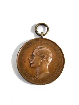 Tragbare Medaille " Schülerrudern Grünau 13. juni 1896" Bronze / Durchmesser 30 mm, Bildnis Wilhelm II