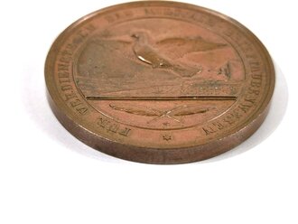 Nicht tragbare Medaille " Für Verdienste um das Militär - Brieftaubenwesen " / Mat. Kupfer / 41mm