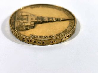 Hamburg, nicht tragbare Medaille in Etui" Gott spricht und neu erstehst du Heilig wieder "  / Messing / 44mm