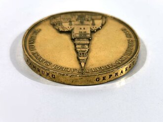 Hamburg, nicht tragbare Medaille in Etui" Gott spricht und neu erstehst du Heilig wieder "  / Messing / 44mm
